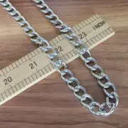Bulk 8MM MEN'S 1-10M 316L STAINLESS STEEL SILVER CURB CUBAN ROPE CHAIN DIY