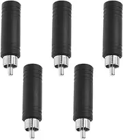 eMagTech 5PCS RCA Plug to 6.35mm Mono Jack Adapter 6.35mm Female to RCA Male Connector Jack Converter for Speaker Mono Channel Microphone Connecting