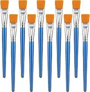 Prasacco 10 Pcs Flat Paint Brushes for Acrylic Painting, 1 Inch Art Paint Brushes Artist Painting Brush for Acrylic Watercolor Oil Detail Painting