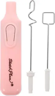 1 Set Electric Gouache Paint Mixer: Pink Plastic Pigment Stirrer with Scraper fo