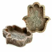 Sacred Symbol Hand of God Incense Burner Or Ashtray Hamsa Stick Cone Holder