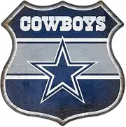 Rico Industries NFL Football Dallas Cowboys Rustic 11.5" Home Decor Metal Route Sign