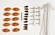 Spinner Kit 1/8oz gold blades on front only, Lure Making makes,10 spinners