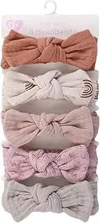 Head Bows for Baby Girls | Baby Headband Bows | 7.1x1.4inch Hair Bands with Knot, Elastic Head Wrap Accessories for Daily Wear