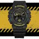 【CASIO 卡西歐】G-SHOCK 堅固時尚 酷炫黑黃色彩大圓雙顯錶(GA-100CY-1A 防水200米)