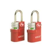 NEW Korjo TSA Indicator Luggage Lock Set Red 2pce