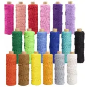 Macrame Cord 3mm x 594 Yards, 18 Rolls Natural Colored Macrame Cotton Cord Ro...