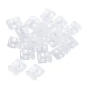 0.6x0.6" Cord Locks, 20Pcs Double Hole Spring End Toggle Stopper, Translucent