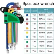 18Pcs Allen Key Set T10-T50 Torx Key Set Sturdy 1.5mm-10mm Metric Ball End--