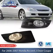Fog Lights For 2006-2007 Honda Accord 2 Door Coupe Front Bumper Driving Lamp L+R (for: Honda)