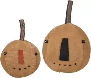 Primitives by Kathy Orange Pumpkin Head Set