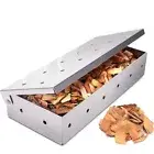 Works with Wood Chips Smoke Box BBQ Smoker Box For Gas Grill or Charcoal Grill