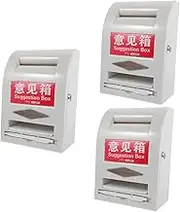 jojofuny 3 Sets Wall Mounted Suggestion Box with Lock Household Mailbox for Secure Letters Easy Installation Suitable for Home Business Use Sturdy Design for Indoor Outdoor Decor