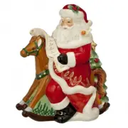 NEW Waterford Holiday Heirlooms Nostalgic Rocking Horse Santa Cookie 12"