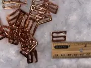 Lot 12 ROSE GOLD metal BATHING swim SUIT garter bra replacement hook hooks 3/4"