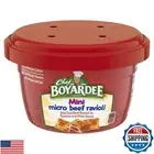 Chef Boyardee Mini Micro Beef Ravioli, Microwave Food, 7.5 OZ Microwaveable B