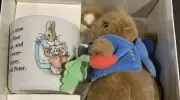 Beatrix Potter Peter Rabbit Wedgwood cup and Plush Peter Rabbit BNIB