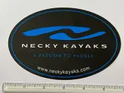 NECKY KAYAKS Passion to Paddle Boats Large Sticker Decal Black Blue