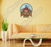 Lumberjack Logging Axe Forest Wood Wall Sticker Interior Decor 22"X22"