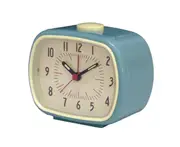 Retro Vintage Rectangle Bedside Analogue Beep Alarm Clock Smokey