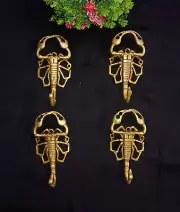 Pseudo Scorpion Wall Cloth Hanger Brass Insect Wall Hook Set of 04 Pieces CA610
