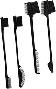 MUSISALY 4Pcs Double Ended Eyebrow Brushes Practical Hairline Combs for Grooming Eyebrows Durable Bristle Material for Daily Use Suitable for Men and Women