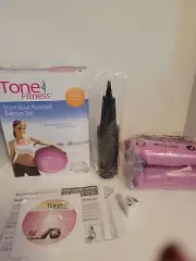 Tone Fitness 55cm Burst Resistant Exercise Ball, DVD, Pump & Workout Chart