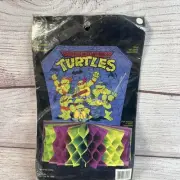 Vintage 11” Teenage mutant ninja turtles Center Piece Decoration Honeycomb Party