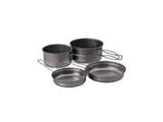 Snow Peak Trek 900 Titanium Cookset SCS-008T – Ultralight Nesting Pot & Pan for Backpacking & Camping