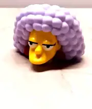 New LEGO Simpsons Purple Hair Aunt Head BIG Curls THICK Wig Head Attached yellow