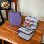 Case Organizer purple for Interchangeable Circular Knitting Needles, Crochet Hoo