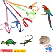 Reptile Harness Adjustable Lizard Bearded Dragon Leash Training Robe Outdoor AU