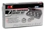 Performance Tool W54085 Oil Cartridge Socket Set- 24, 27, 29, 30, 32, 36 & 38 mm