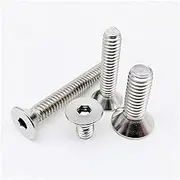 10/50pcs UNC US 2#-56 4#-40 6#-32 8#-32 10#-24 304 A2 Stainless Steel Hex Hexagon Socket Flat Countersunk Head Screw Bolt Screw (Length : 5/16", Size : 50pcs 2-56)
