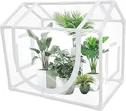 Mini Greenhouse, Greenhouse Tent with Roll-Up Zippered Door, Transparent PVC Indoor Greenhouse, Portable Mini Plants Tent, Waterproof Thermostatic Outdoor Greenhouses for Garden Patio Backyard (A)