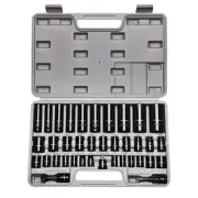 Complete 3/8" and 1/2” Drive Impact Socket Set, Inch (SAE) /Metric, Cr-V, 6-P...