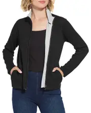 Lysse Reversible Cashmere Zip Up Cardigan