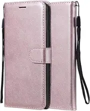 [Laybomo] Case for Oppo A57 5G Leather Wallet Case, Oppo A57 5G Phone Case with Credit Card Slot Holder Slim Stand Magnetic Flip Cover for Oppo A57 5G, Rosegold