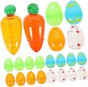 WESIEVYA 28pcs Easter Egg Egg Decor Fillable Eggs Fillable Egg Ornaments Carrot Shaped Candy Boxes Carrot Shaped Containers Eggs Candy Boxes