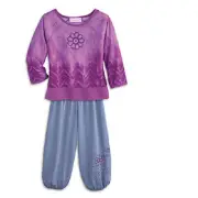 American Girl Doll CHRISSA PAJAMAS for GIRLS purple medium M 10 12 top pants SET