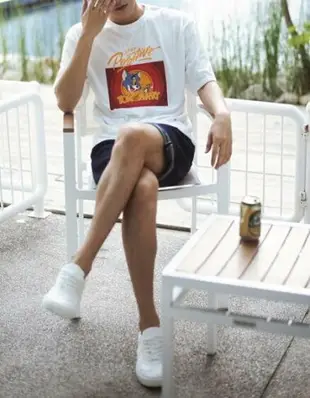 FINDSENSE MD 韓國 潮 男 時尚 TOM&JERRY 印花 短袖T恤 特色T恤 圖案T 打底衫 上衣