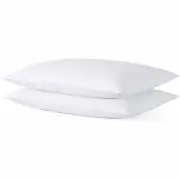Medium Thin Flat Slim Ultra Soft Bed Pillows Queen Size Set of 2 Pack for Sle...