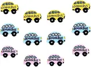 12pcs Brooch DIY Accessory Resin Flatbacks Charms Resin School Bus Resin Charms Broch Charm Holder Resin Flatback Embellishment Fridge Magnet Making Kit Phone Case Resin Beads