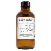 Linalyl acetate - 4 fl oz - Amber Glass Bottle w/ Glass Dropper - GreenHealth