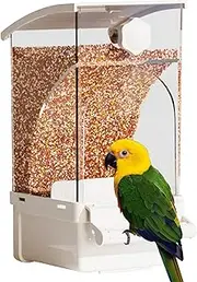 Parakeet Feeder | Automatic Parrot Feeder,Cage Accessories, Pet Supplies for Cockatiel Parrot Cockatoo Canary Parakeet Conure