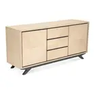 ARCHER SCANDINAVIAN CONTEMPORARY CHEVRON WOODEN OAK SIDEBOARD / BUFFET