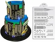 ART Kitchenware 8.55.7 Skyscrapers Plastic Cake Border Stencil for Wedding Cake Side Decorating Bakery Tool ST-836 Beige