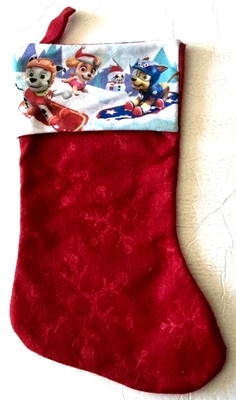 NICKELODEON ~ One (1) PAW PATROL, 16"x9" Christmas, 2018 ~ STOCKING