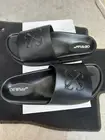 OFF WHITE - Authentic Black Leather Flip Flops - Size 43 US 10 - Designer Slides