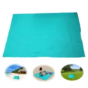 Beach Mat Picnic 1.5x2m Skyblue Grass Blanket Pocket Nosand Soft Light Fast-dry
